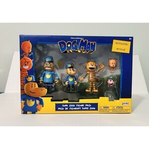 Dog Man Movie Supa Cool Action Figures Multipack Set Petey, Li'l Petey, Dog Man